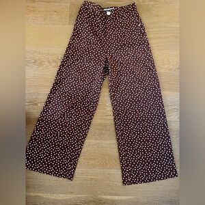 Urban Outfitters Brown and White Polka Dot Pants